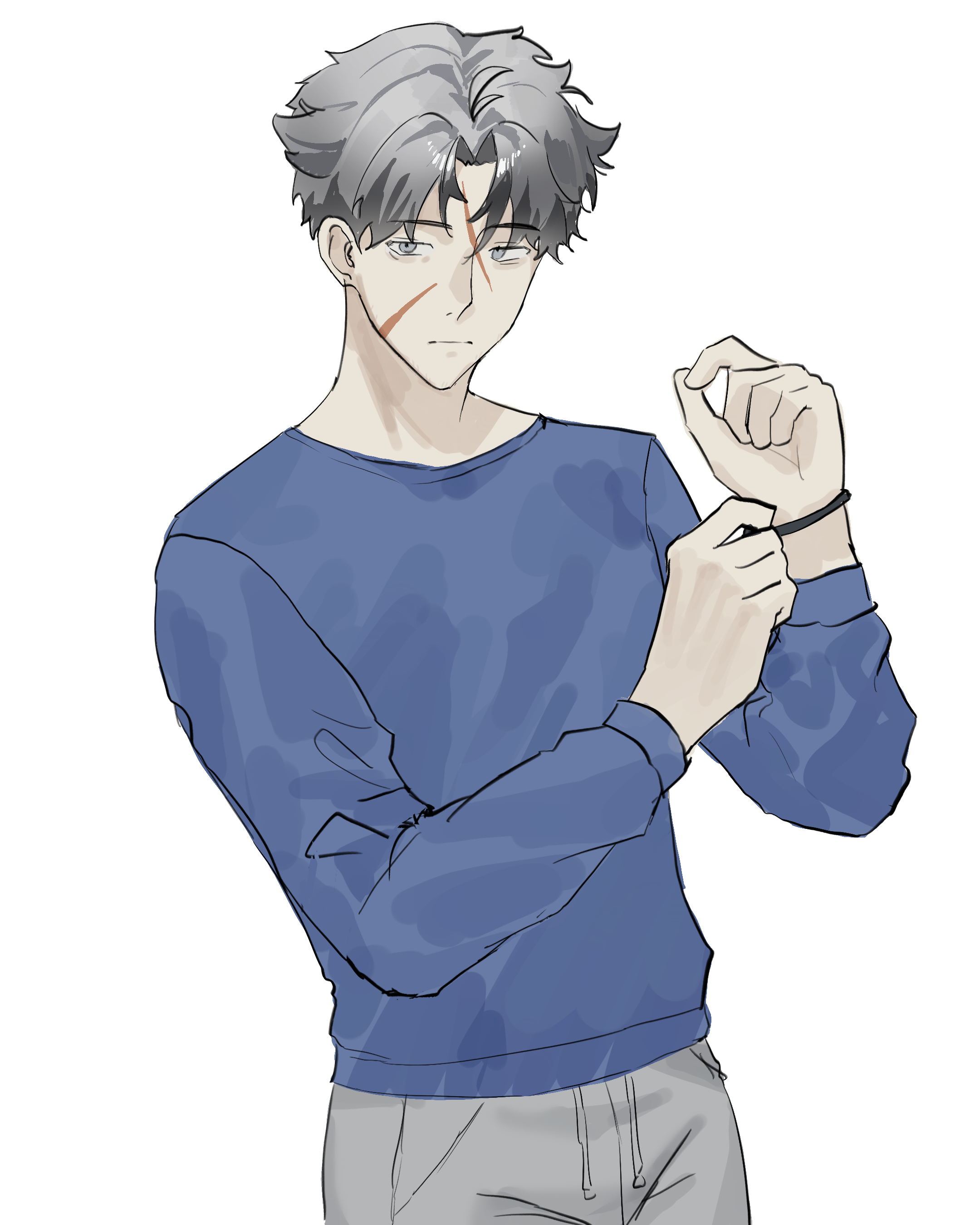 Kaelthon Wearing a Bracelet